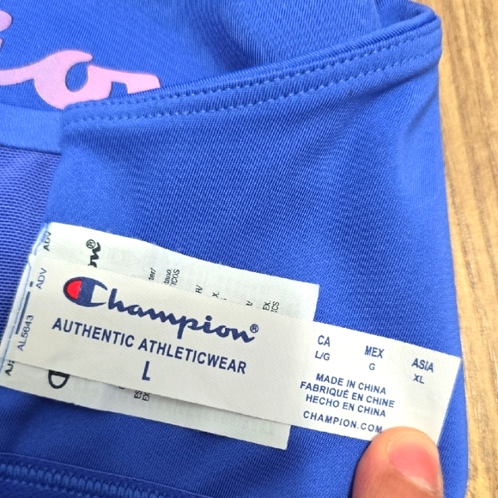 Champion Blue Sports Bra Moisture-Wicking Racerback - Picture 10 of 12